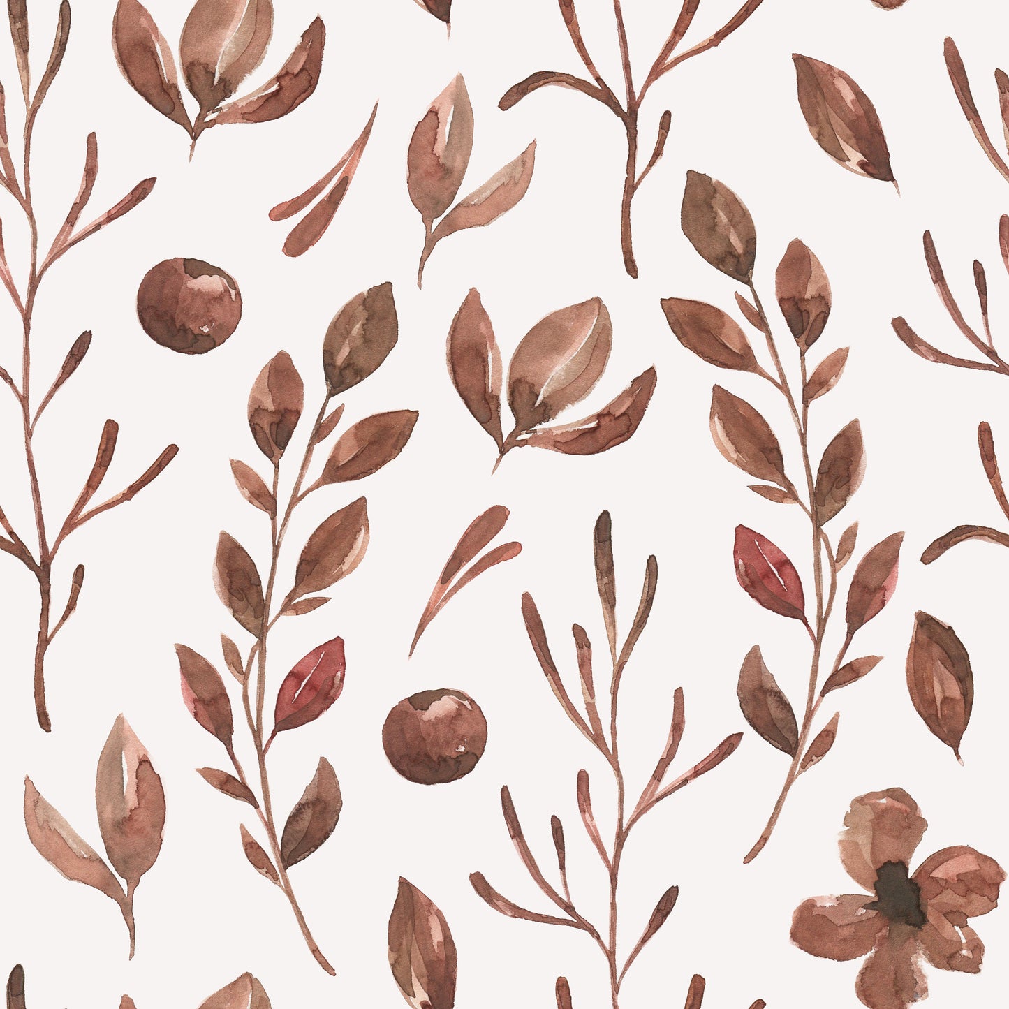 Brown Leaf Vines Self Adhesive Vinyl