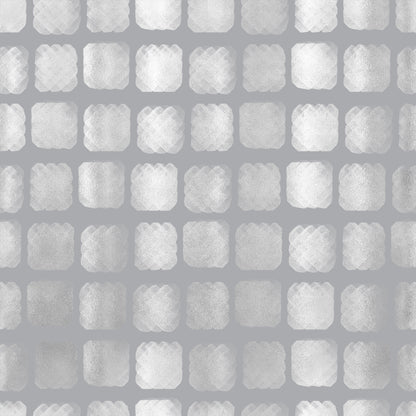 Silvery Grey Mosaic Tile Squares Self Adhesive Vinyl