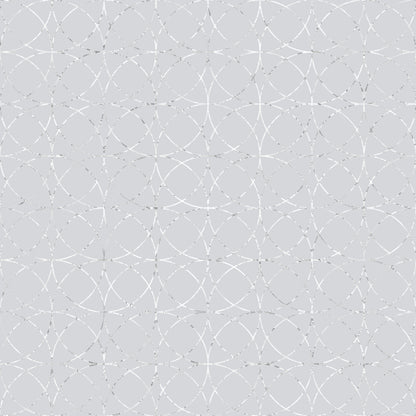 Pearly Grey Abstract Circles Pattern Vinyl Furniture Sticker