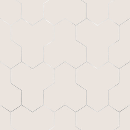 Cream Hexagon Pattern Self Adhesive Vinyl