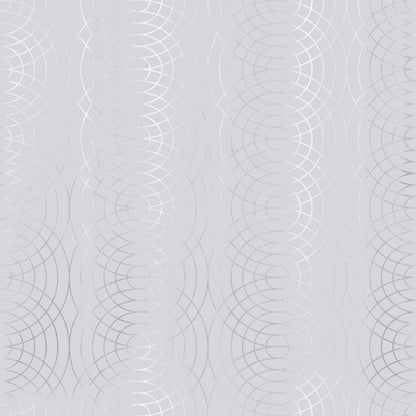 Silvery Interlocking Circles Vinyl Furniture Wrap