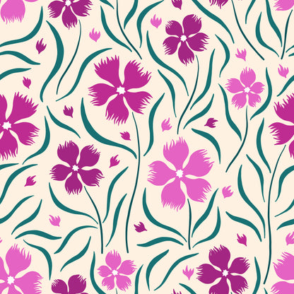 Pink & Purple Pansy Flowers Vinyl Furniture Sticker