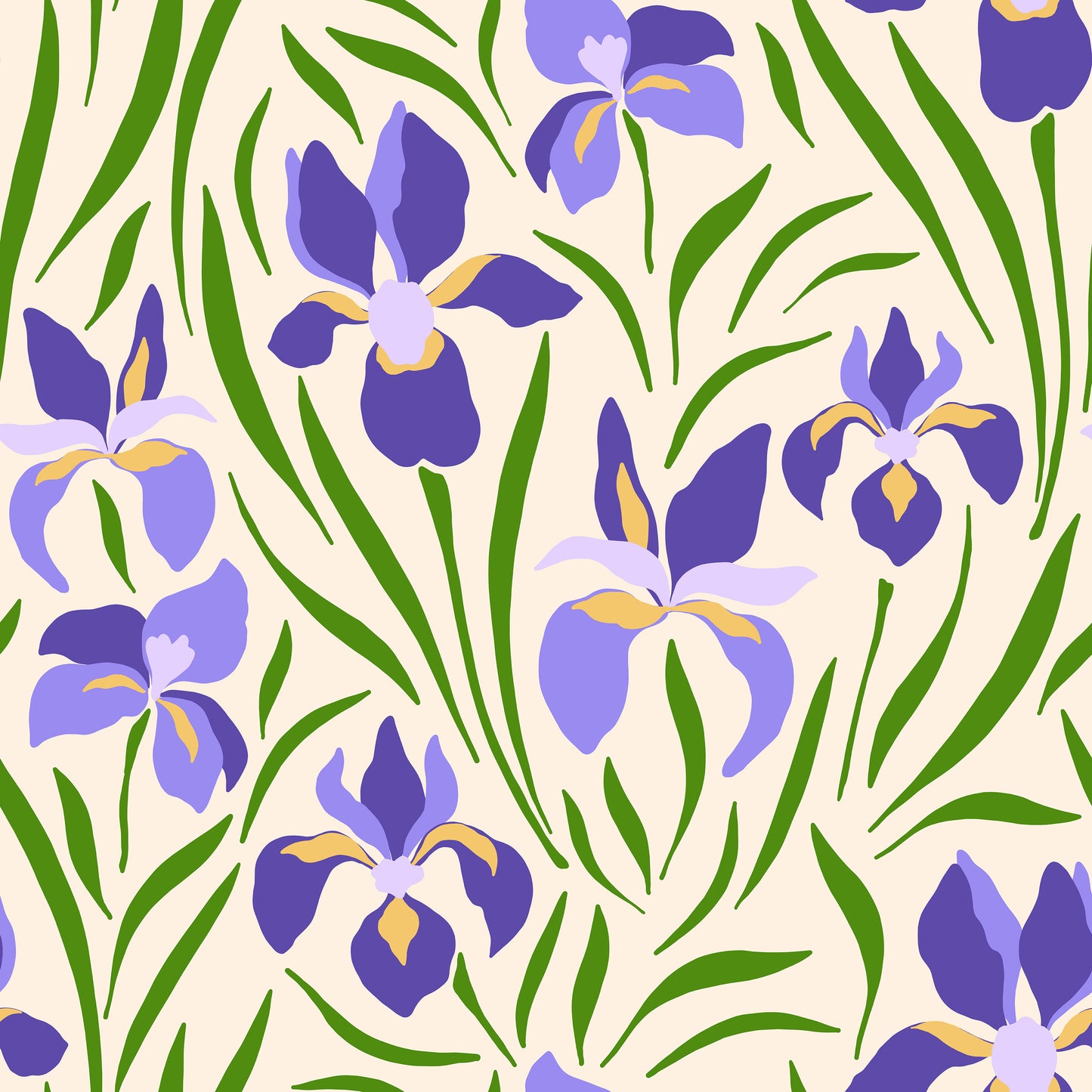 Lilac Iris Flowers Self Adhesive Vinyl