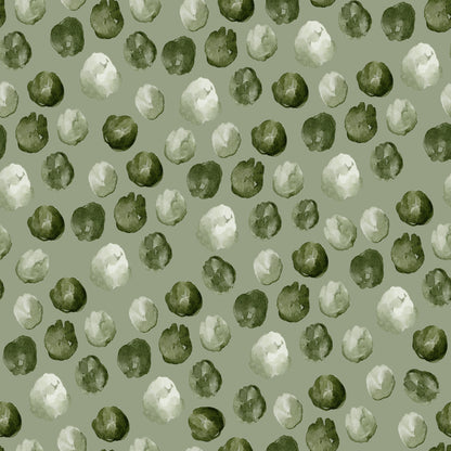 Watercolour Dark Green Blobs Self Adhesive Vinyl