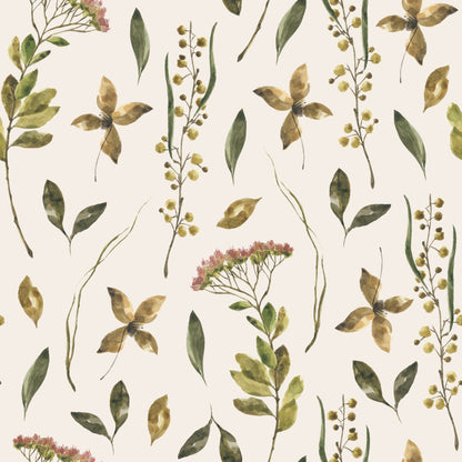 Autumn Leaves and Cotton Blossom Self Adhesive Vinyl