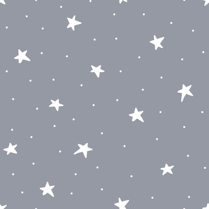 Grey and Mini White Stars Self Adhesive Vinyl