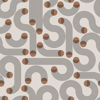 Wavy Maze Lines Self Adhesive Vinyl