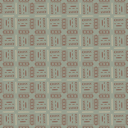 Khaki Aztec Print Vinyl furniture Sticker