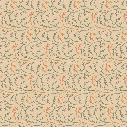 Beige Mini Wheat Branch Self Adhesive Vinyl