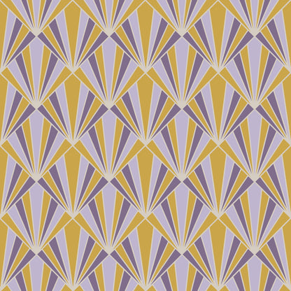 Grey & Yellow Art Deco Design Vinyl Furniture Sticker