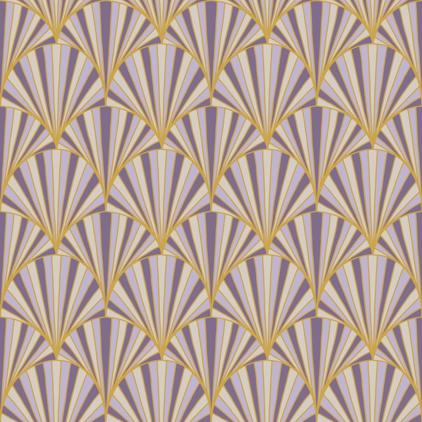 Fanned Grey & Yellow Art Deco Design Self Adhesive Vinyl