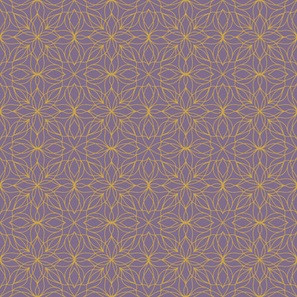 Grey Yellow Kaleidoscope Pattern Self Adhesive Vinyl