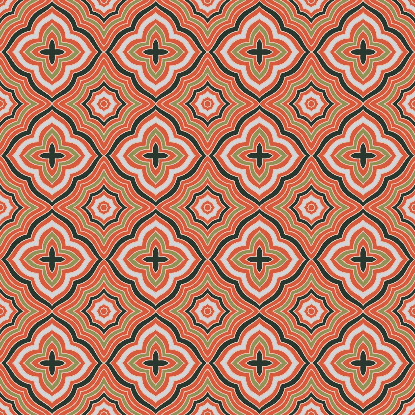 Orange Diamond Trippy Pattern Self Adhesive Vinyl