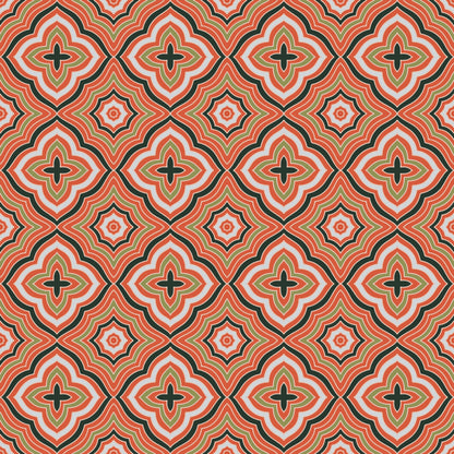Orange Diamond Trippy Pattern Self Adhesive Vinyl