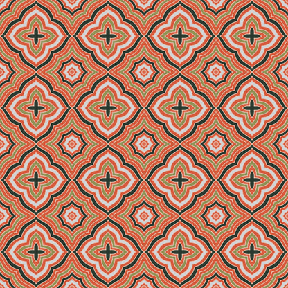 Orange Diamond Trippy Pattern Self Adhesive Vinyl