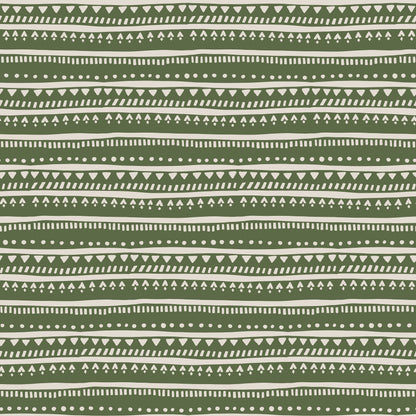 Green Aztec Linier Lines Self Adhesive Vinyl