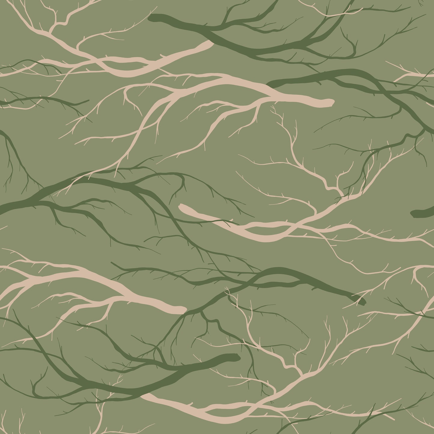 Sage Green Branches Self Adhesive Vinyl