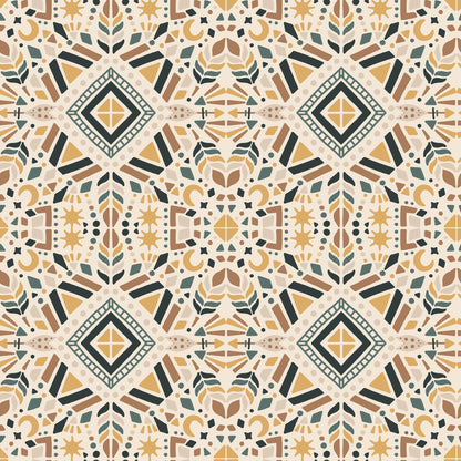 Moon & Star Kaleidoscope Pattern Vinyl Furniture Sticker