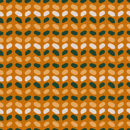 Burnt Orange/Green Dash Lines Vinyl Furniture Wrap