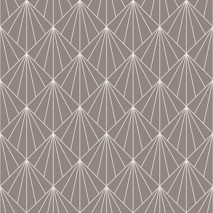 Taupe Art Deco Fans Self Adhesive Vinyl