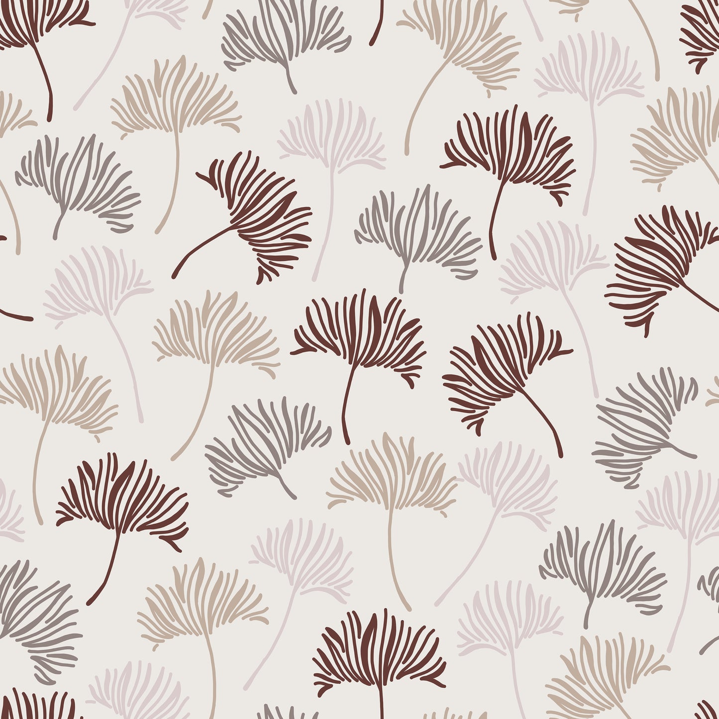 Light Brown Dandelion Blooms Self Adhesive Vinyl