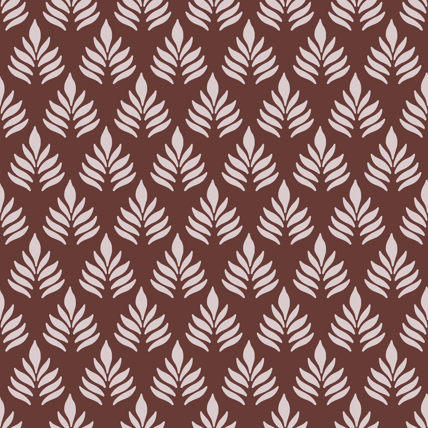 Brown & White Fern Leaf Pattern Vinyl Furniture Wrap