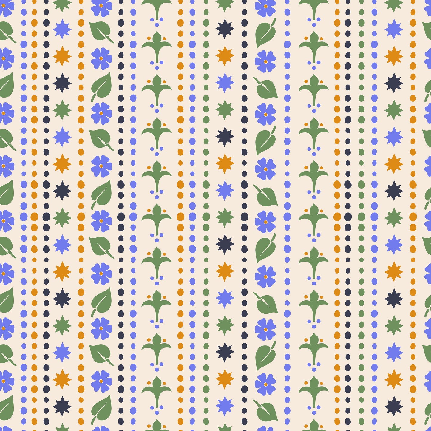 Blue Green Orange Linear Symbols Design Self Adhesive Vinyl