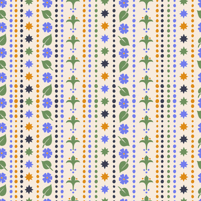 Blue Green Orange Linear Symbols Design Self Adhesive Vinyl