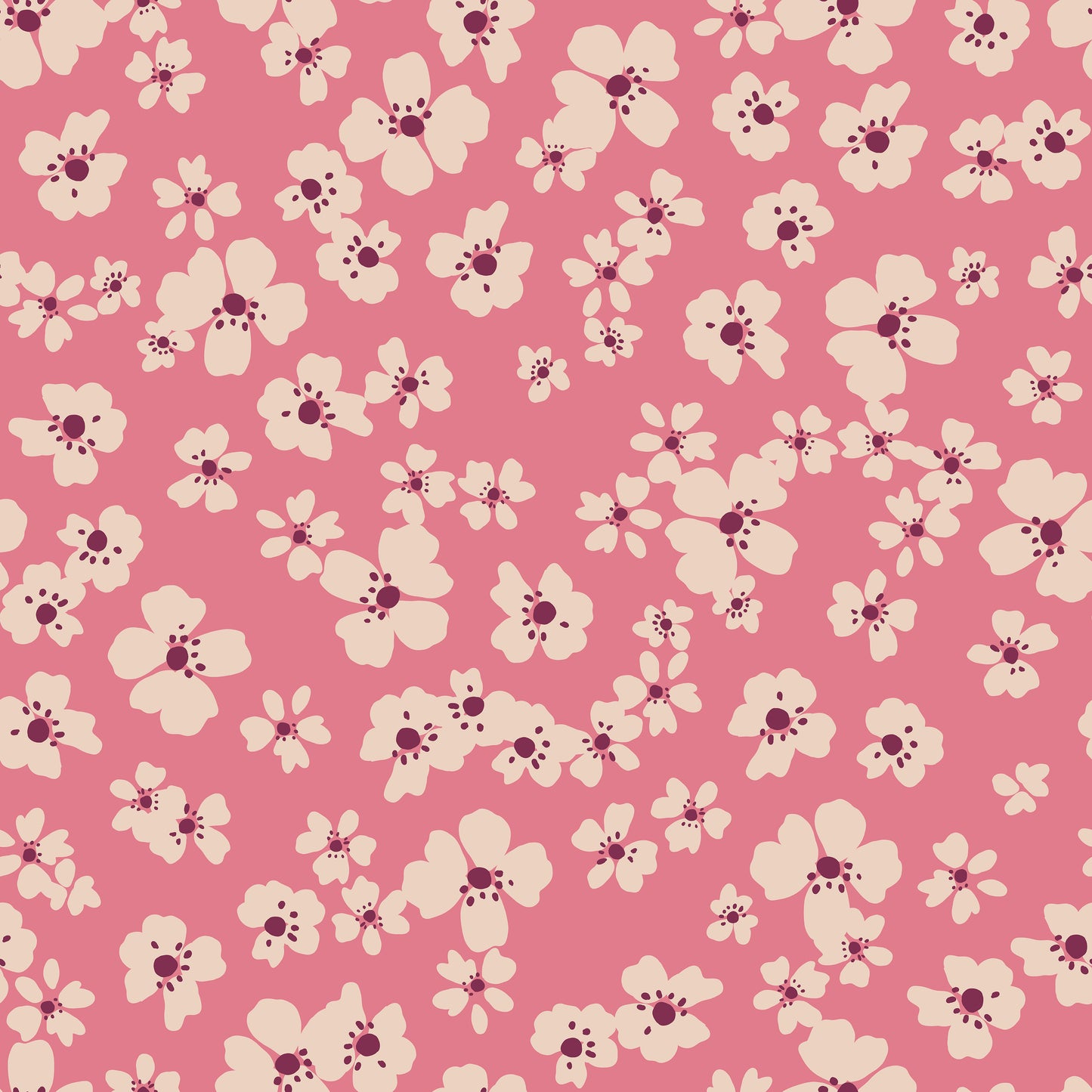Baby Pink Mini Flower Petals Self Adhesive Vinyl