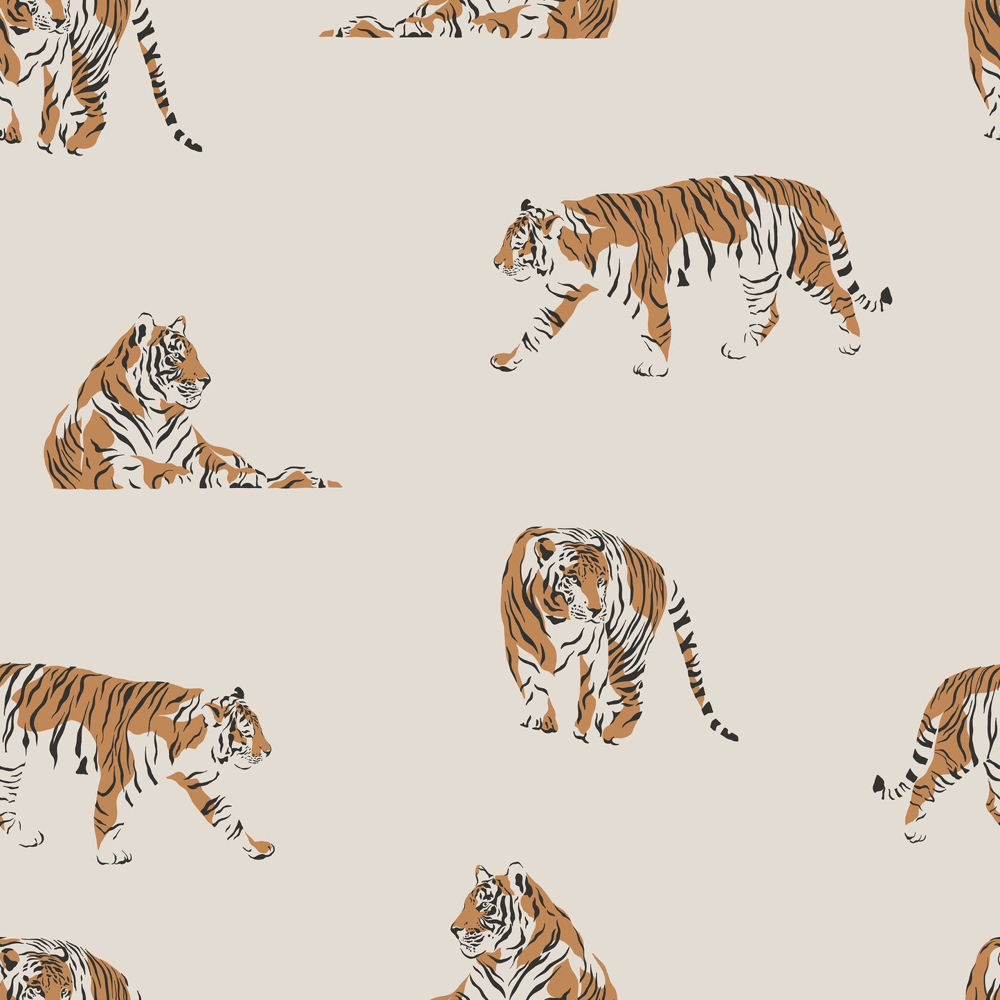 Tiger Prowl Jungle Safari Self Adhesive Vinyl
