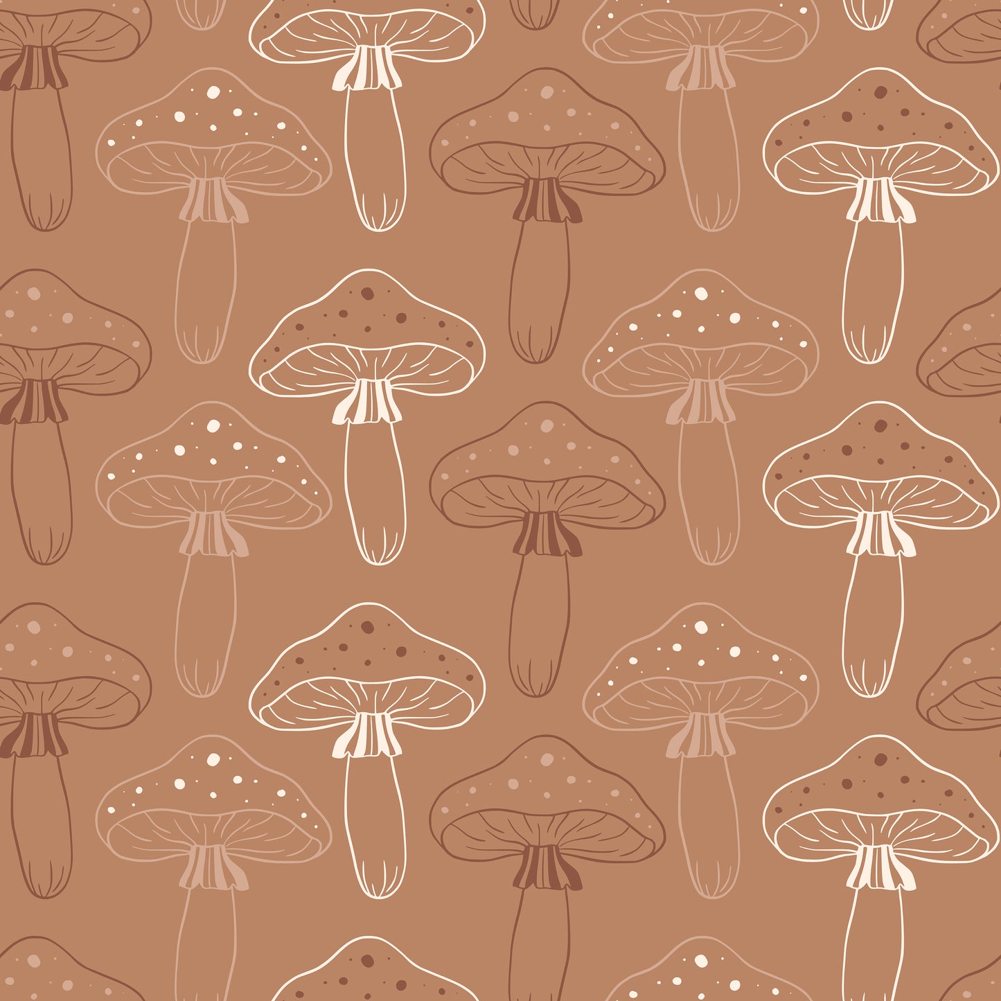 Mushroom Fungi Toadstool Outlines Self Adhesive Vinyl