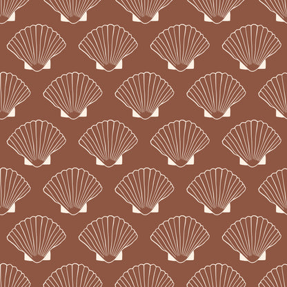 Brown Sea Shells Clams Outlines Self Adhesive Vinyl