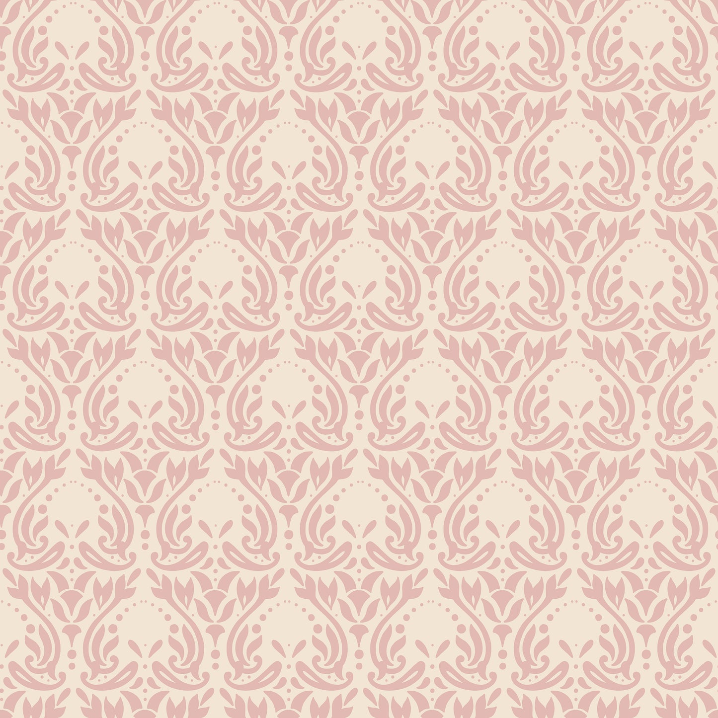 Dusty Pink Damask Pattern Self Adhesive Vinyl