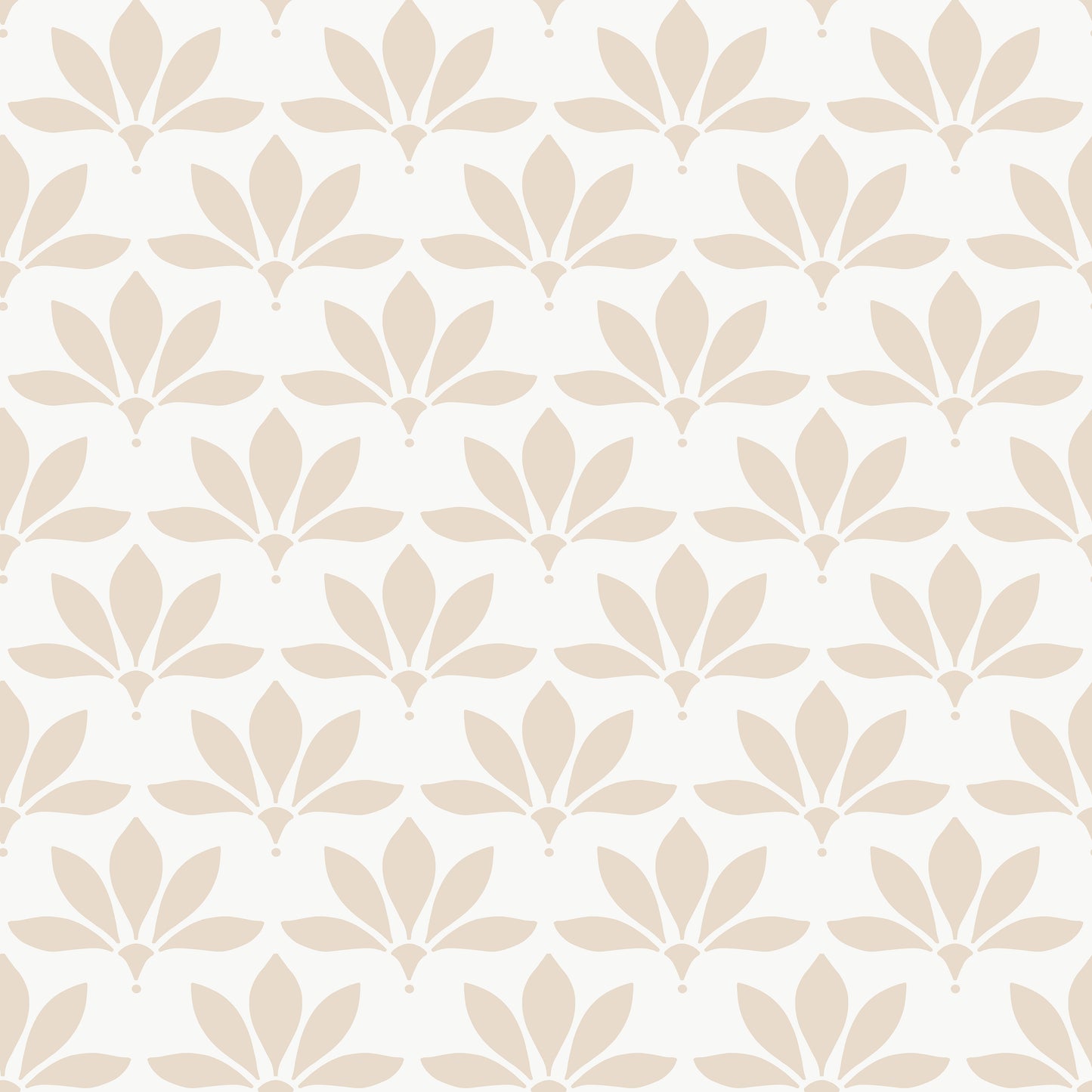 Beige Plume Fanned Flower Self Adhesive Vinyl