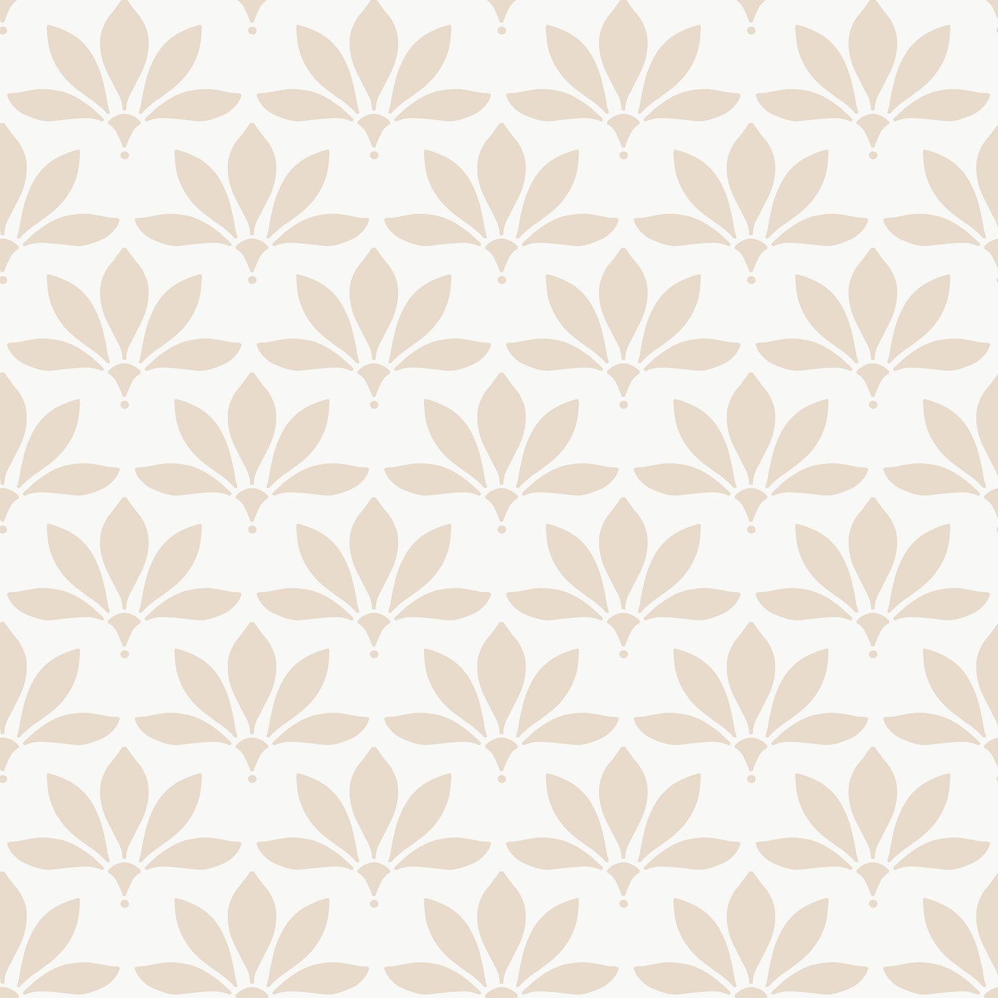 Beige Plume Fanned Flower Self Adhesive Vinyl