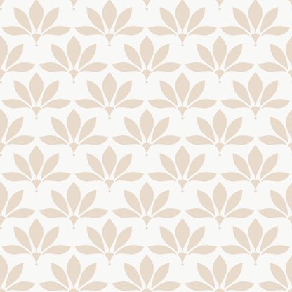 Beige Plume Fanned Flower Self Adhesive Vinyl