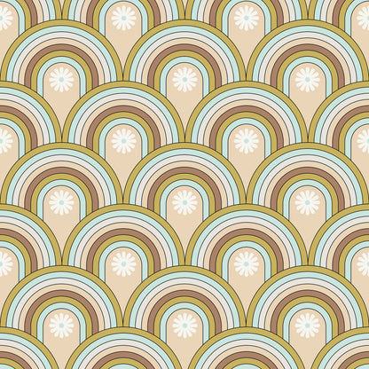 Earthy Tones Rainbows Boho Chic Self Adhesive Vinyl