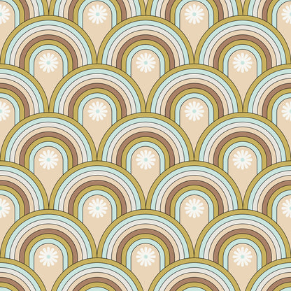 Earthy Tones Rainbows Boho Chic Self Adhesive Vinyl