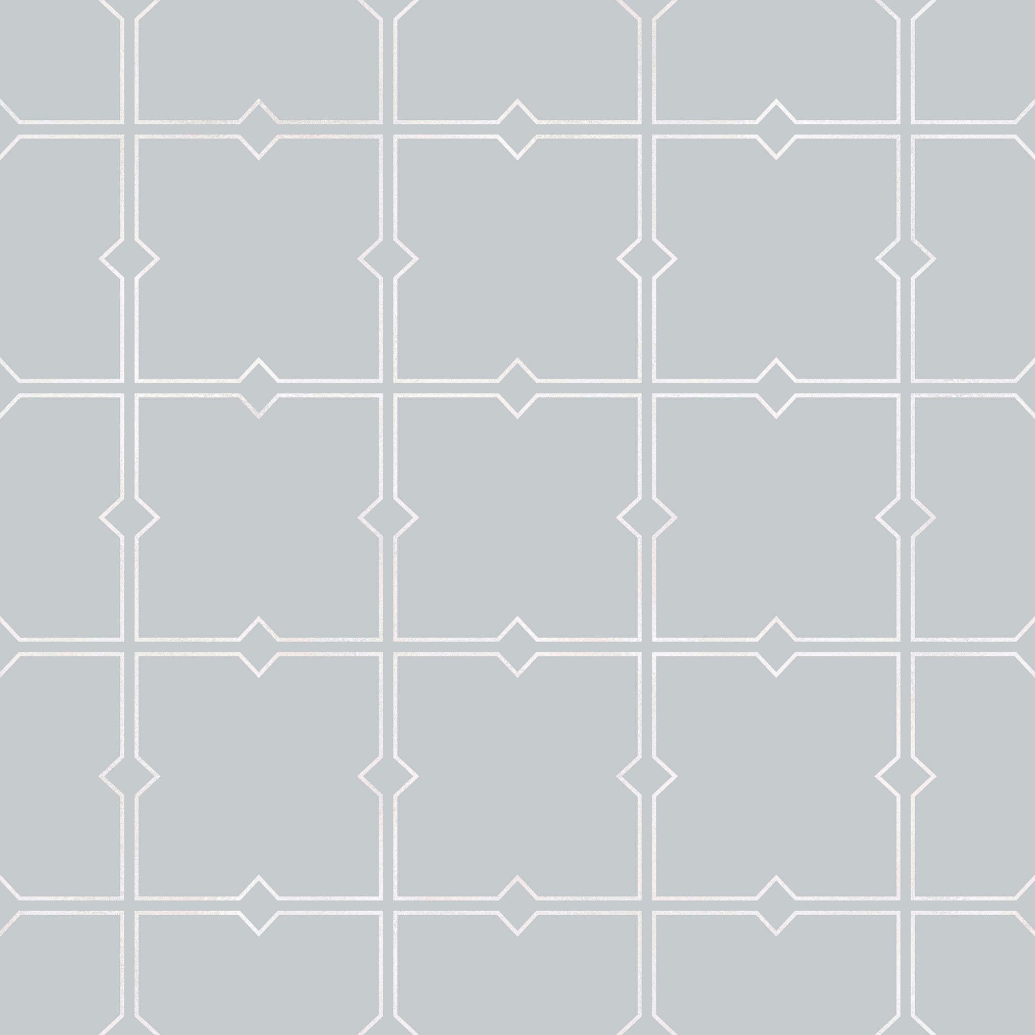 Grey Square Geometric Tile Pattern Self Adhesive Vinyl QuoteMyWall