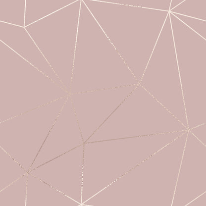 Blush Pink Gold Abstract Line Design Self Adhesive Vinyl