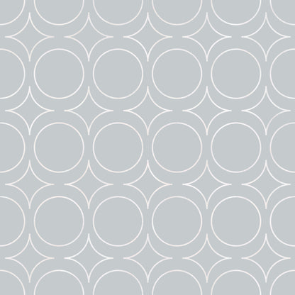 Grey Circular Geometric Design Self Adhesive Vinyl