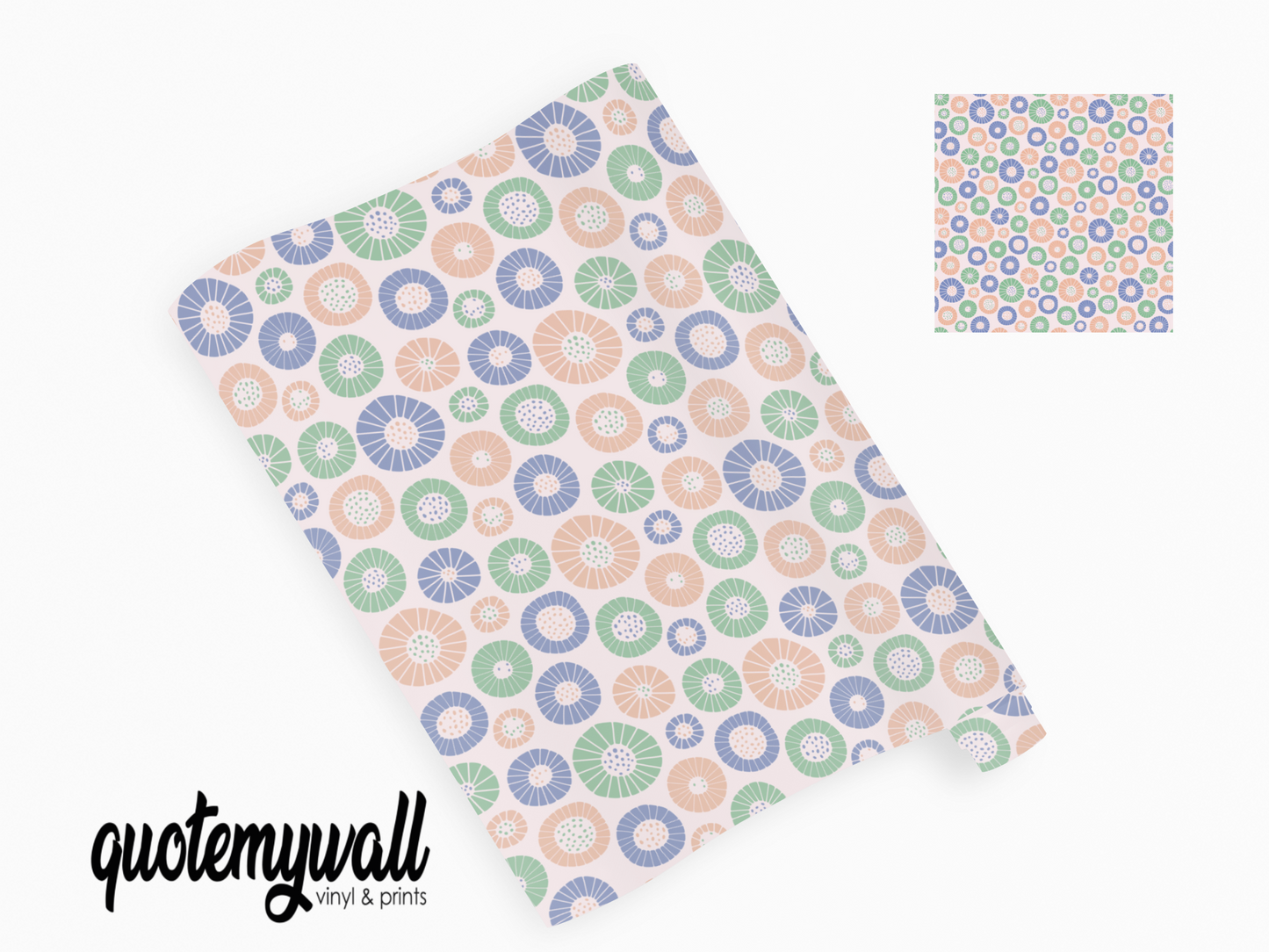 Pastel Shell Blobs Vinyl Furniture Sticker