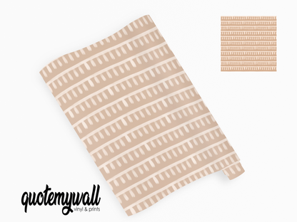 Beige Line Dashes Self Adhesive Vinyl
