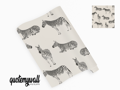 Zebra Print Safari Animal Self Adhesive Vinyl