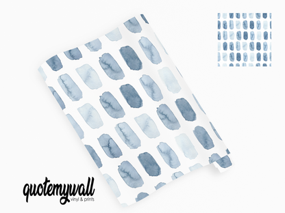 Navy Blue Watercolour Ombre Blobs Self Adhesive Vinyl