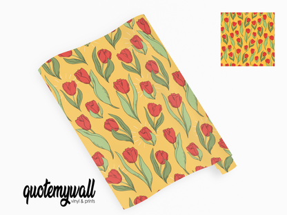 Red Tulips Self Adhesive Vinyl