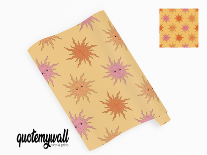 Sunburst Sunbeam Faces Self Adhesive Vinyl
