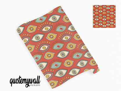 Rusty Red Evil Eye Self Adhesive Vinyl