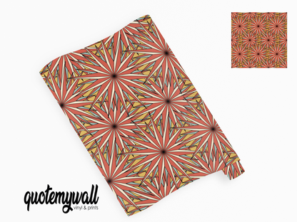 Red Starburst Firework Vinyl Furniture Sticker