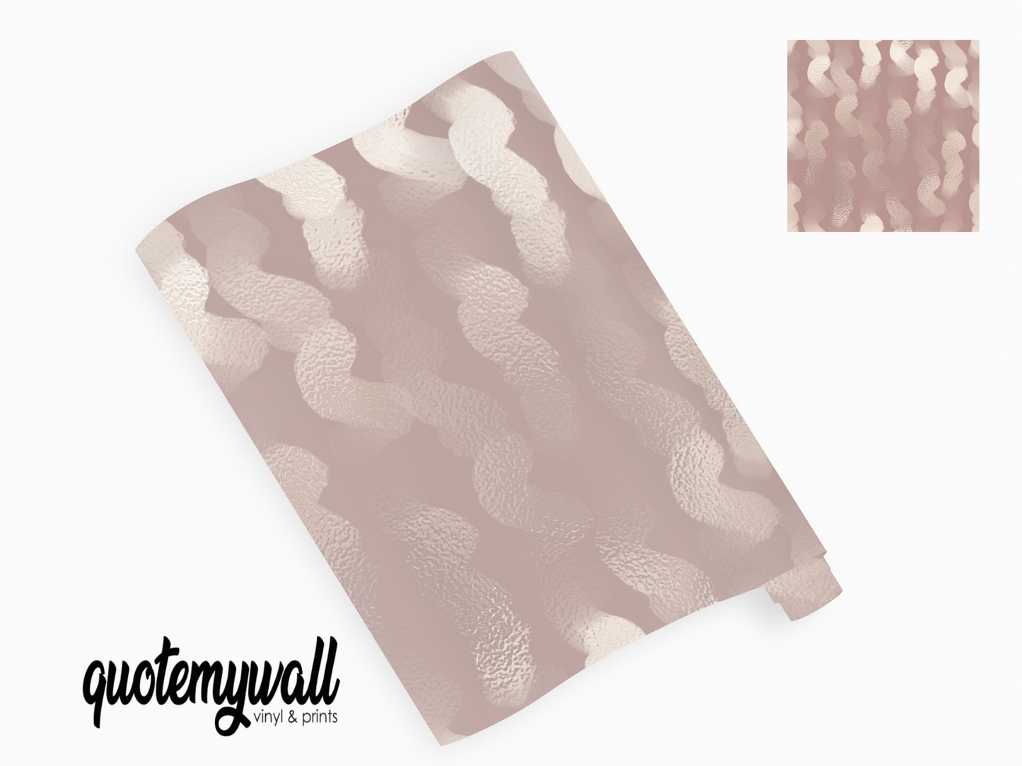 Rosy Pink Goldie Squiggle Smudges Self Adhesive Vinyl